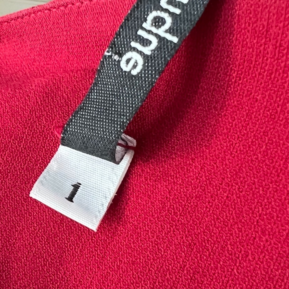 BLANQUE BRIGHT RED BUTTON DOWN SWING JACKET COAT … - image 12